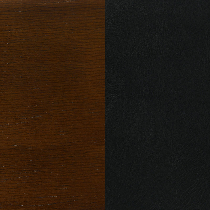 Tabouret pivotant en châtaignier et noir