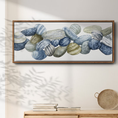 Found Pebbles III- Framed Canvas
