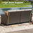 7- Person Outdoor Wicker Sectional Seating Group with Fire Pit Table and Cushions-1852934609