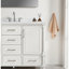 Meuble-lavabo simple autoportant de 48 po avec 2 ensembles de poignées libres entièrement assemblé