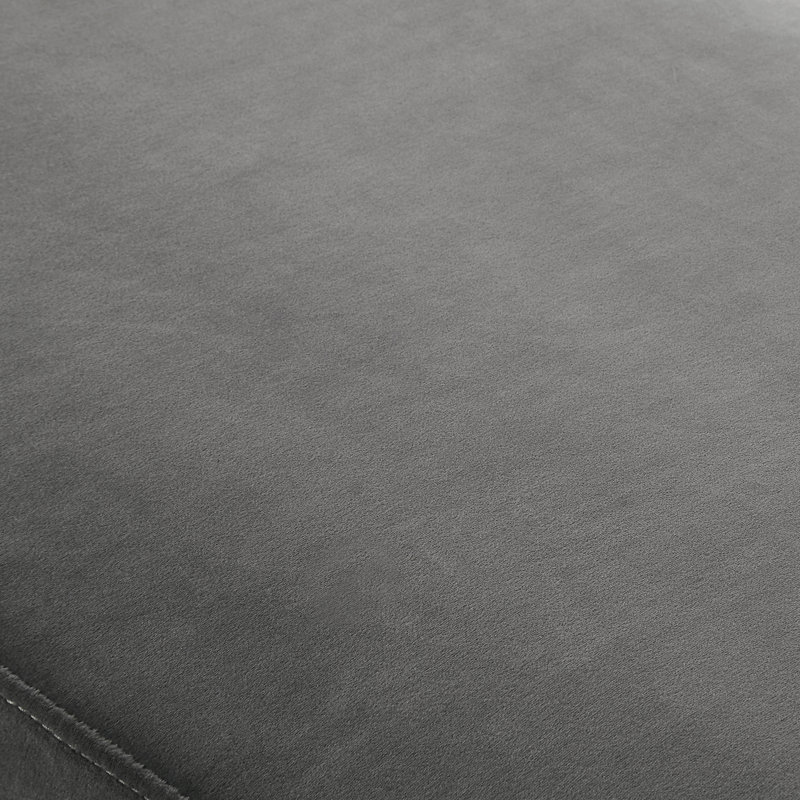 Aurora Velvet X-Leg Base Bench, Gray