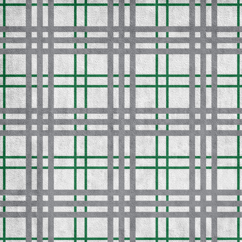 Bath Towel, White/Green/Silver, Polyester/Cotton Blend