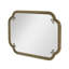 Miroir mural décoratif rectangulaire arrondi, 61 cm x 91 cm, encadré de métal doré à perles irrégulières, idéal pour la salle de bain, le salon et l'entrée.