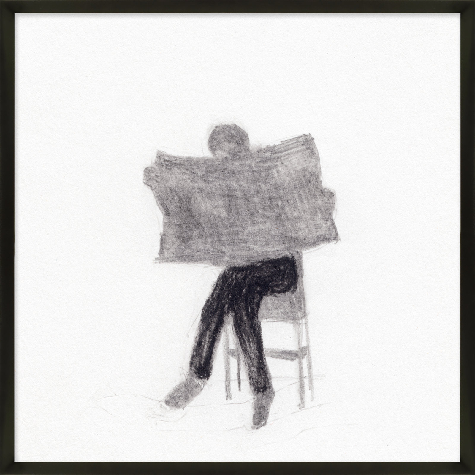 I Read the News Today Painting, Black, 24" H x 24" W