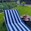 Dash Navy Striped Beach Towel