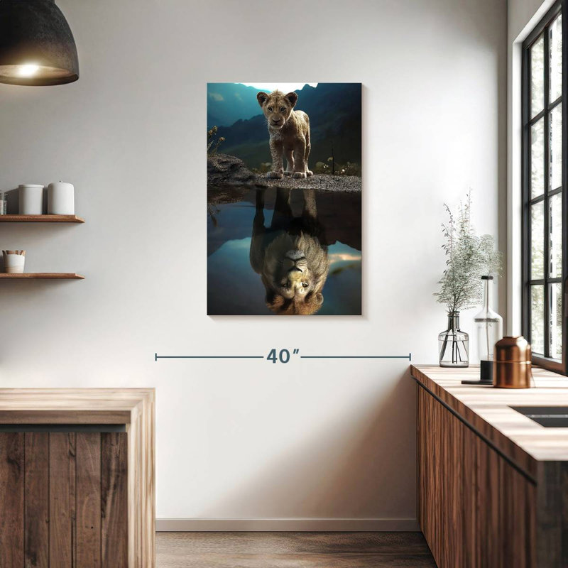 Brampt The Lion Reflection, 36" H x 24" W