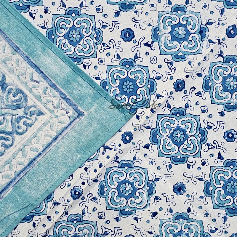 Oeste Rectangle Floral Cotton Tablecloth, 60" x 90"