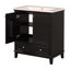 Ensemble de meuble-lavabo 30 po avec lavabo, armoire de salle de bain multifonctionnelle avec portes et tiroir, structure solide et panneau de fibres à densité moyenne-111123993