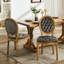 2 chaises de salle à manger grises Sw1739gy, avec structure en bois massif et cuir artificiel en velours pour 2 personnes, garniture cloutée-1992857151-1992857150