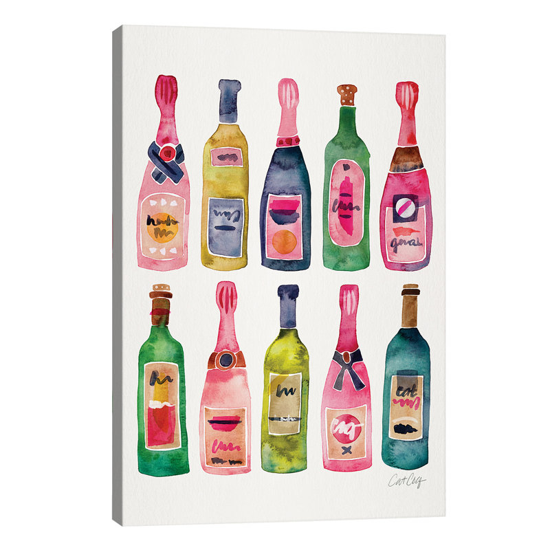 Champagne by Cat Coquillette - Painting on Canvas, 66.04 cm H x 45.72 cm W x 1.91 cm D, Wrapped Canvas