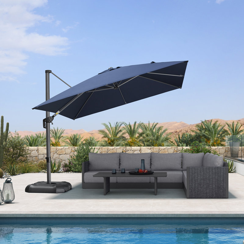304cm Cantilever Parasol, Navy Blue