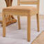 Chaise de salle à manger en rotin et bois Willowcrest Farmhouse pour petits espaces-135411796