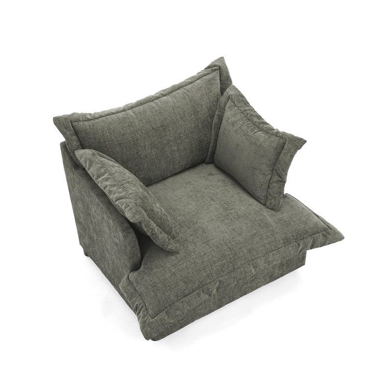 Upholstered Armchair, Grey