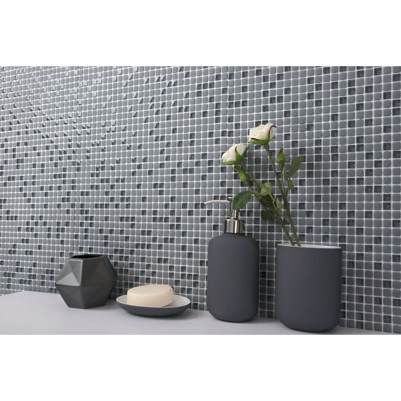 Carreau de mosaïque en verre émaillé pour mur et plancher 0,4 po x 0,4 po Carezza