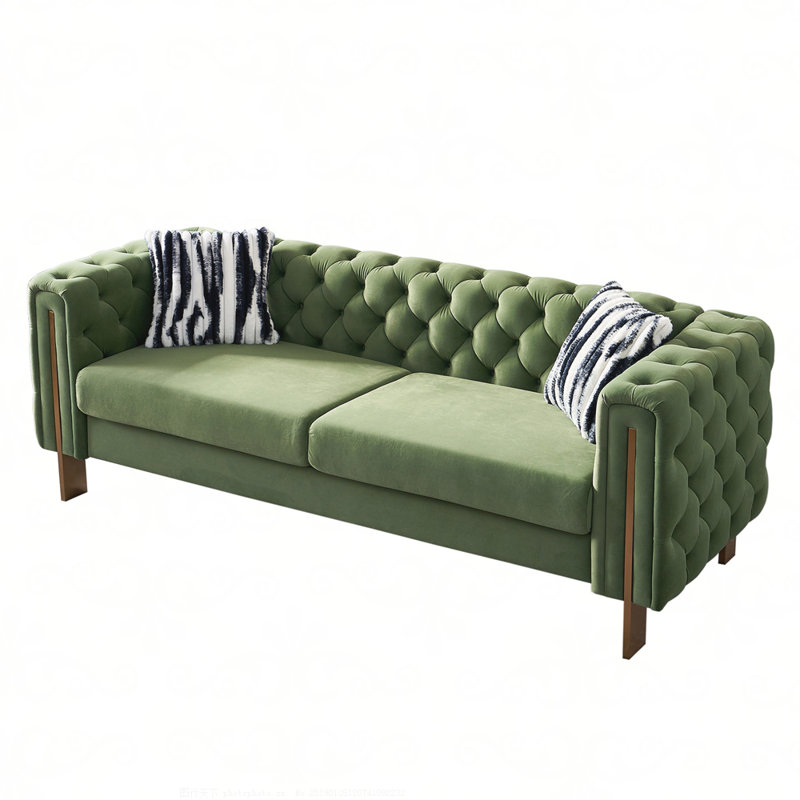 Canapé Chesterfield en velours capitonné Chesterfield