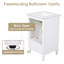Meuble-lavabo sur pied l 20 po avec lavabo en céramique, tiroir et loquet magnétique