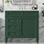 Meuble-lavabo de 36 po avec lavabo supérieur, meuble de rangement moderne avec 2 tiroirs et un tiroir basculant, meuble-lavabo simple, meuble-lavabo-832442874