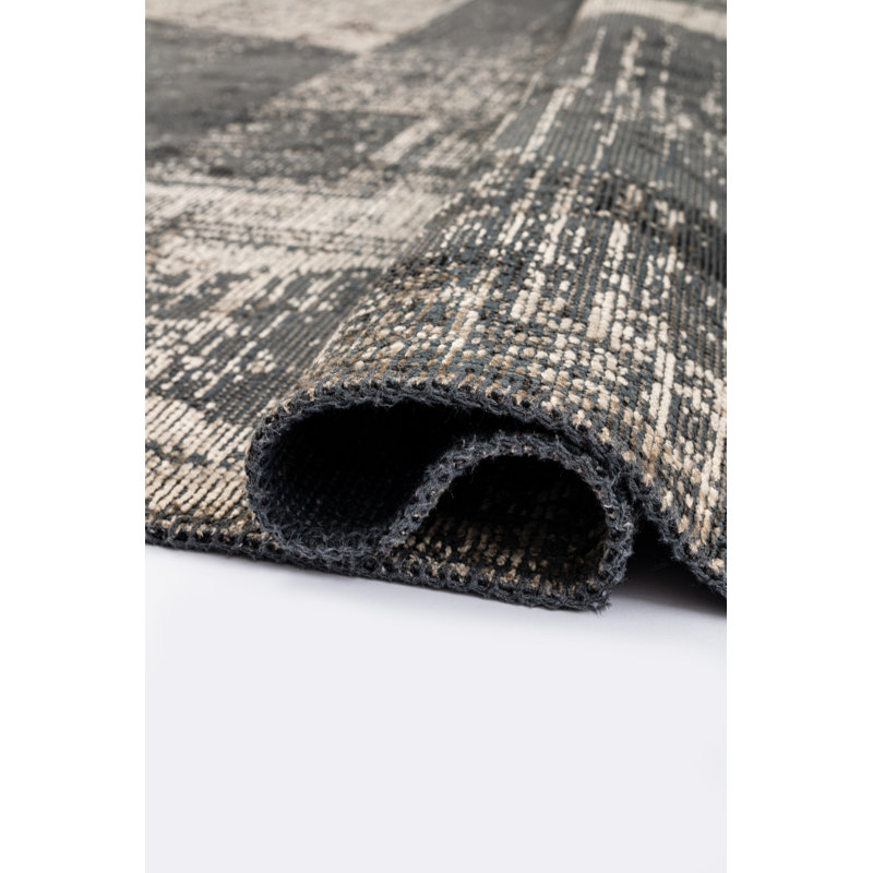 Rapture Black/Gray Abstract Luxury Area Rug, Rectangle 7'10" x 9'10"