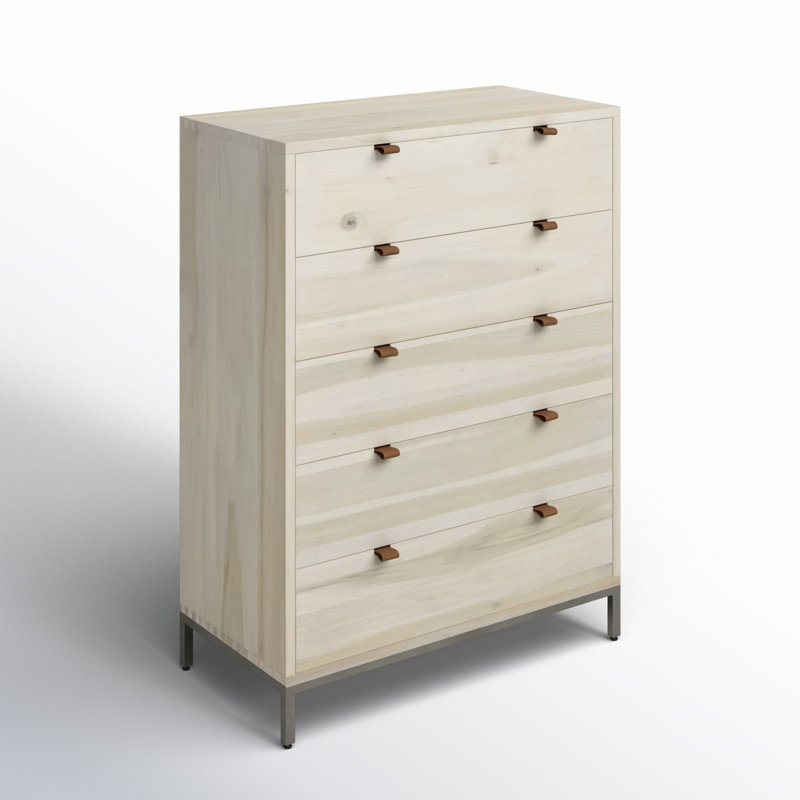 Loki 36'' W 5 - Drawer Dresser, Dove Poplar