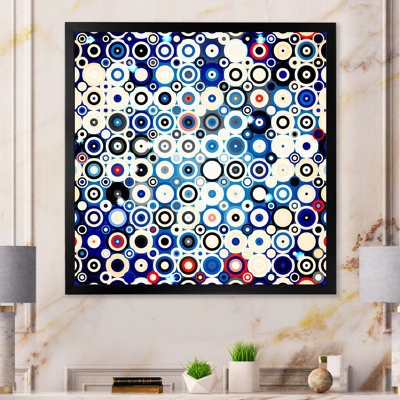 Motif de style disco avec pois II - Art mural moderne et contemporain sur toile