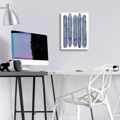 «Indigo Stitchy II» par Nikki Galapon, art mural en verre acrylique