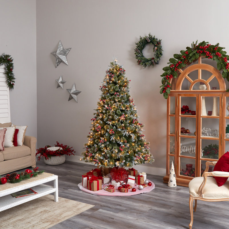 90' H Lighted Artificial Spruce Christmas Tree