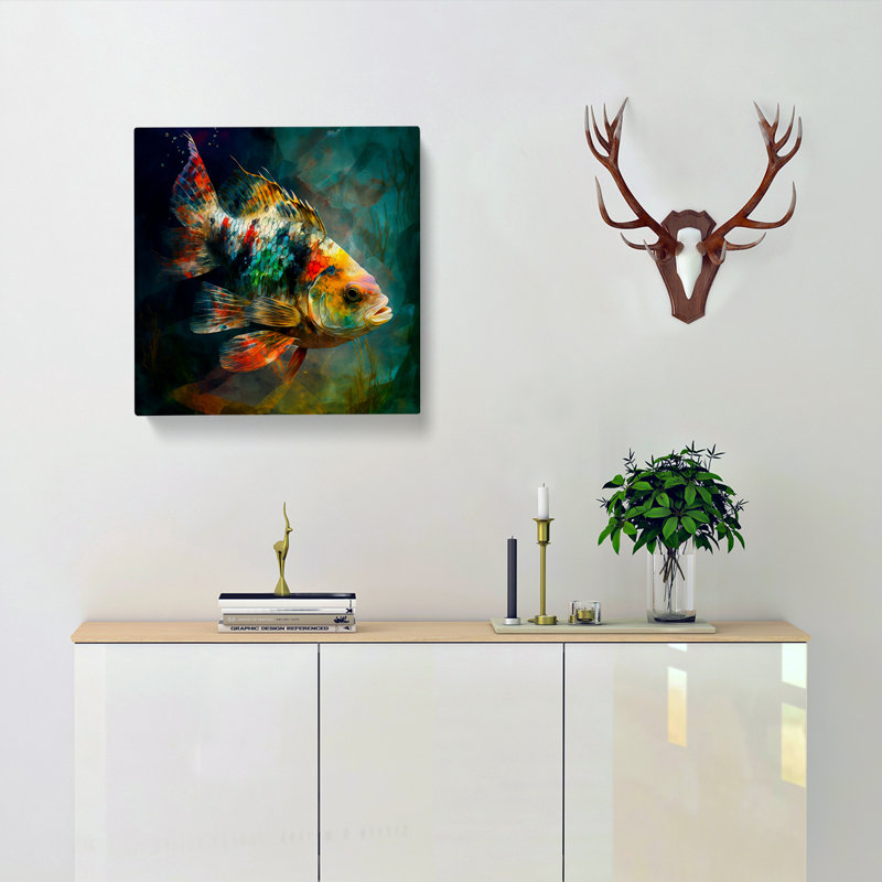 Fish Impressionism - Wrapped Canvas, 50cm H x 50cm W x 3cm D