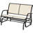 2-Person Outdoor Glider Bench, Patio Double Swing Rocking Chair Loveseat W/Powder Coated Steel Frame For Backyard Garden Porch-573538184