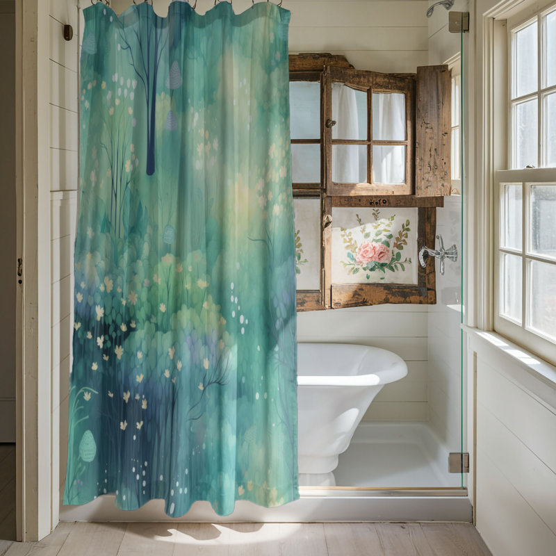 Forest Tranquility - Premium Shower Curtain, 74"H x 71"W