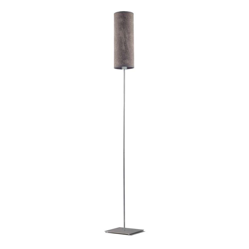 Florencja 165cm Traditional Floor Lamp, Brushed Steel, Grey Melange