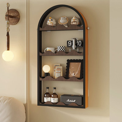 Tiered Shelves Solid Wood Wall Mounted Shelves, Modern Decor Display Shelf for Bedroom, Bathroom, Kitchen, Living Room