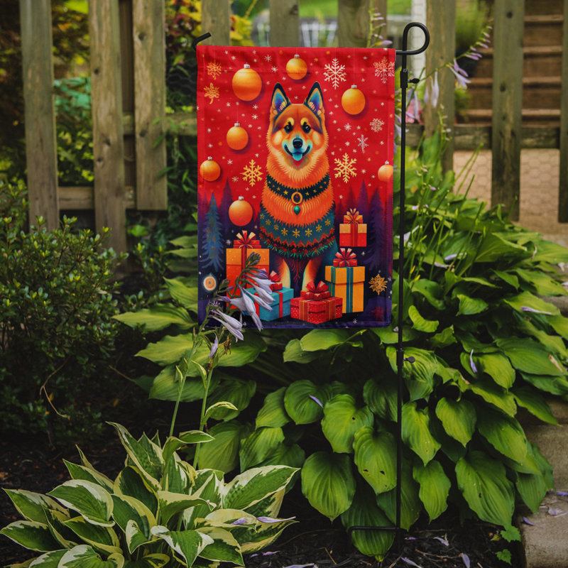 Drapeau de jardin en polyester double face H 15,5 po x l 11,25 po