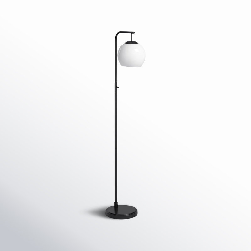 Claire 58.5'' Task Floor Lamp, White, Black