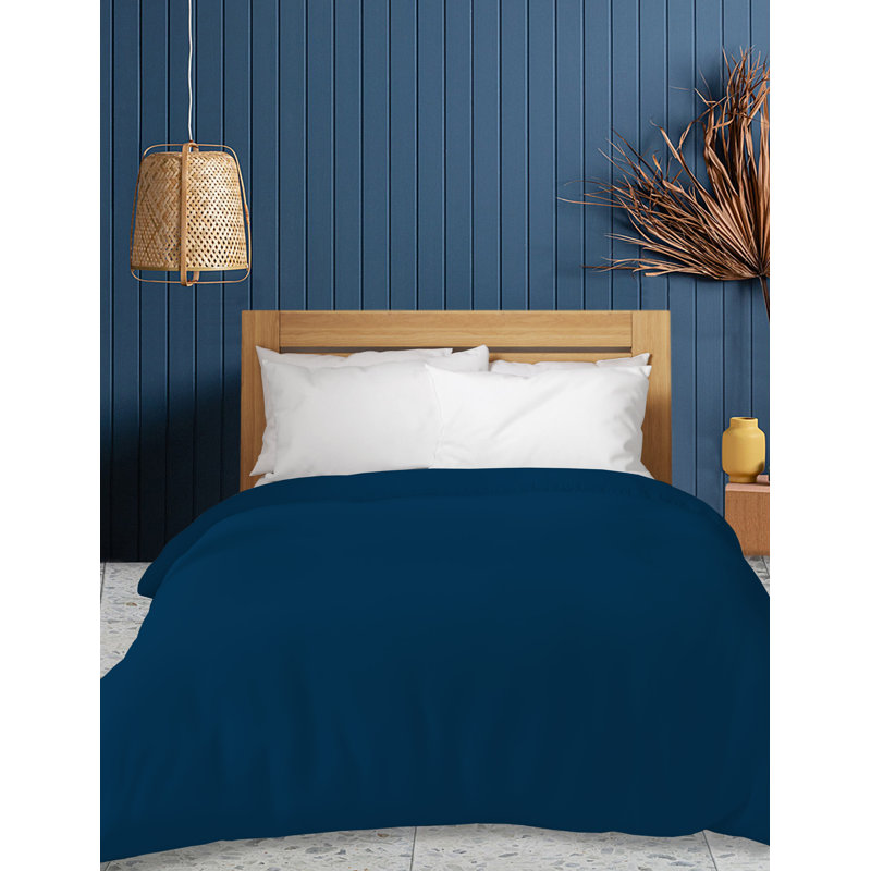 Organic Cotton Duvet Cover, Navy, King Duvet Cover