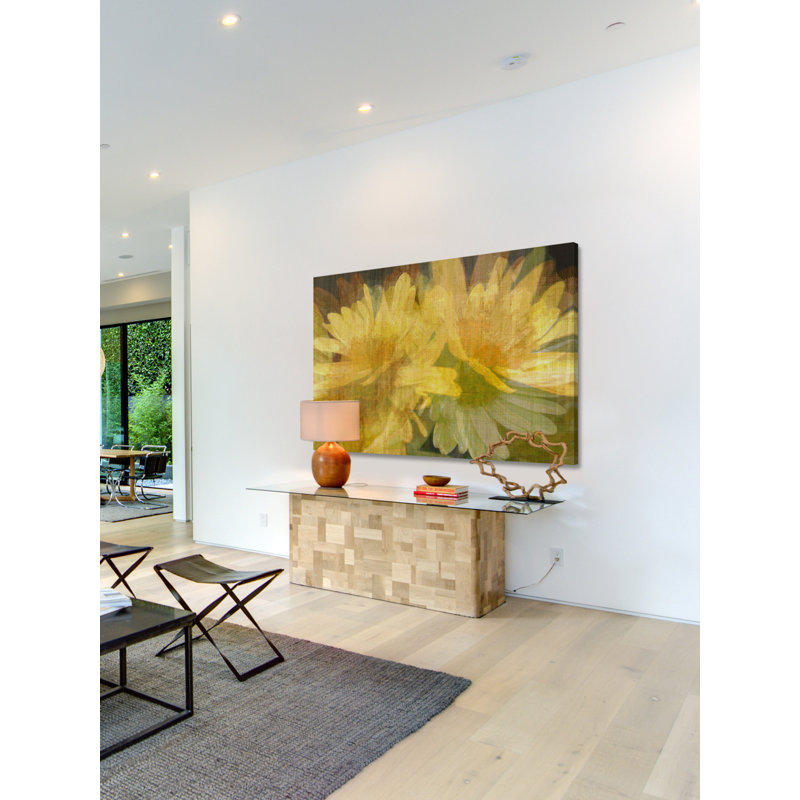 Yellow and Green Floral Canvas Print, 24" x 36"
