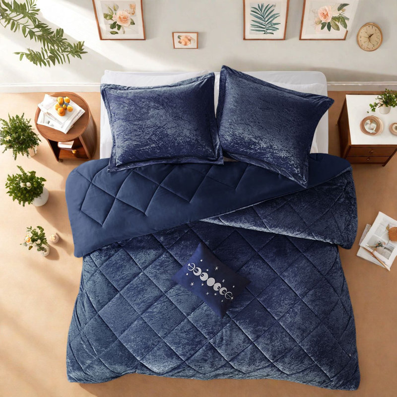 Ensembles de literie en velours luxueux, polyester hypoallergénique, design moderne pour la chambre à coucher