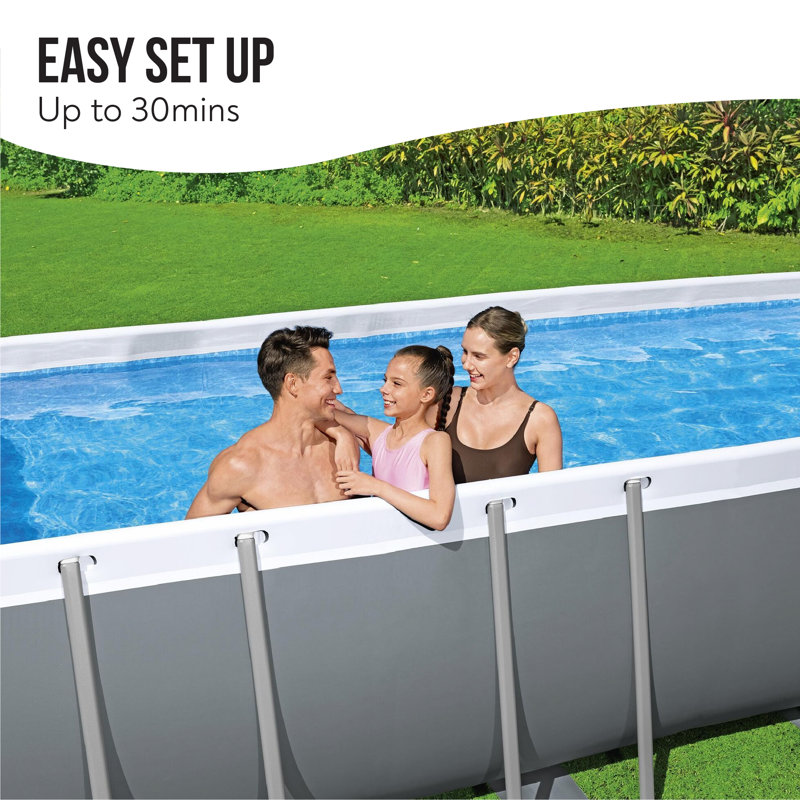 Polyvinyl Chloride (PVC) Rectangle Frame Set Pool 48cm H x 244cm W x 488cm L