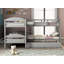 Lit simple superposé en forme de L avec lit gigogne gris-515738500