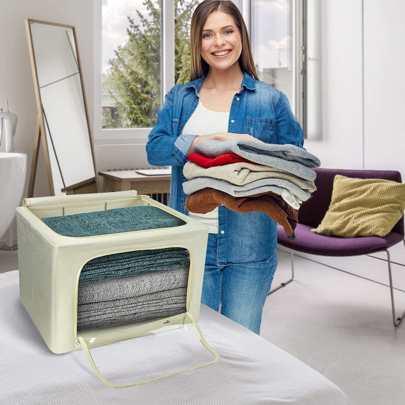 Sac de rangement en tissu Sorbus, Beige