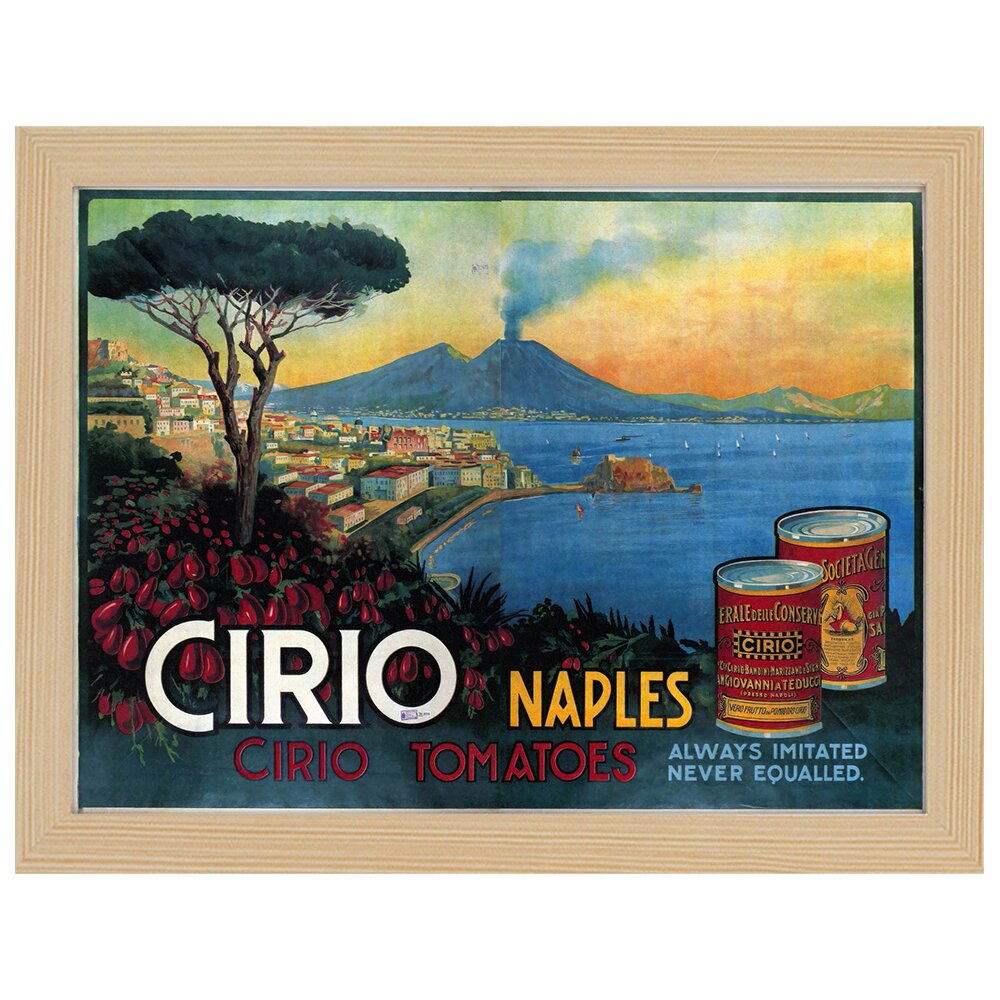 Leinwandbild Vintage Werbeplakat Cirio Naples