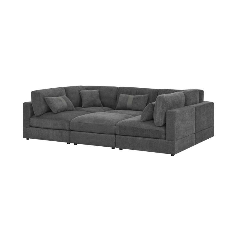Luxecloud Modular Sectional, Gray