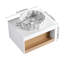 Meuble-lavabo flottant avec vasque ronde à motif marbré et tablette ouverte-129390572