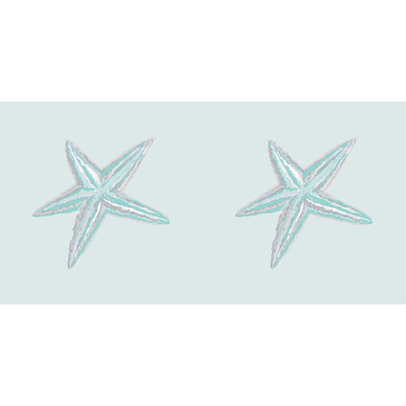 Housse de coussin rectangulaire d'extérieur Sea Star, Aqua, 16 po x 16 po
