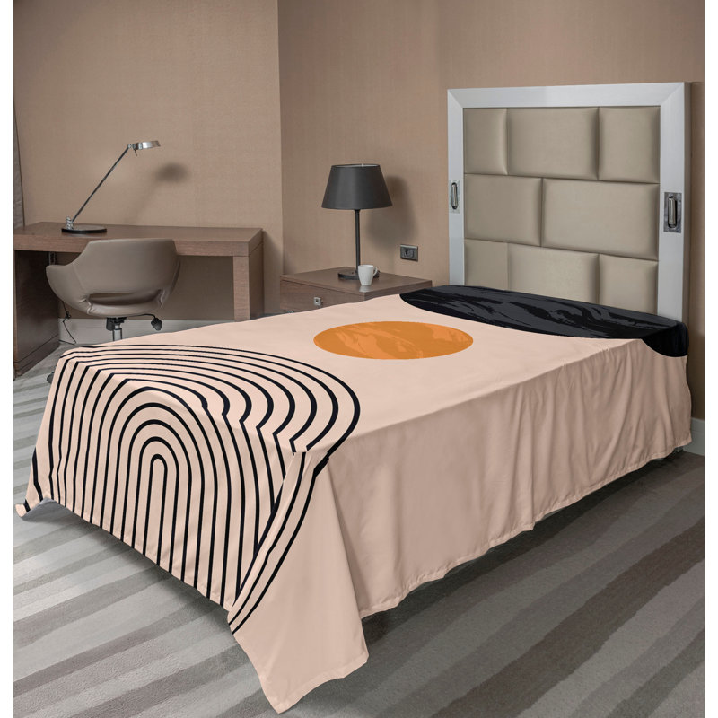 Ambesonne Mid Century Modern, Drap plat pour lit simple