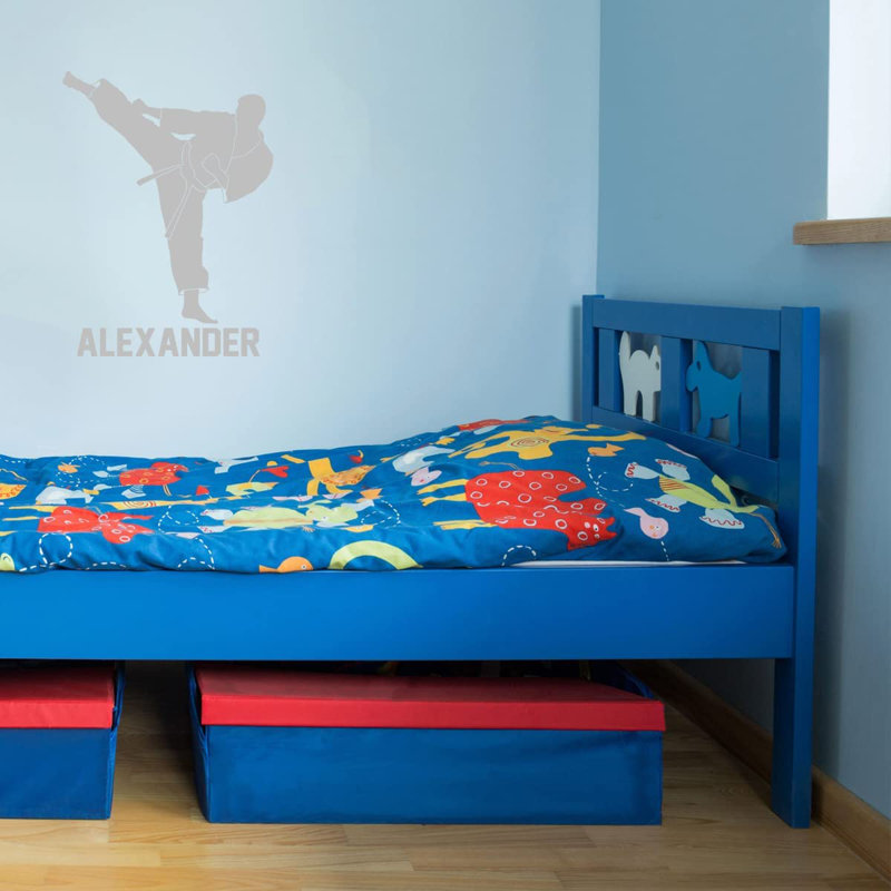 Adhésif décoratif trinité karaté personnalisé pour enfants Trinx - CS100, Argent, H 18 po x l 14 po
