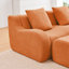 Canapé sans ossature en tissu doux effet peluche, sans montage, design épuré, surface antidérapante, mousse haute densité 32D, idéal pour le salon et la chambre, orange