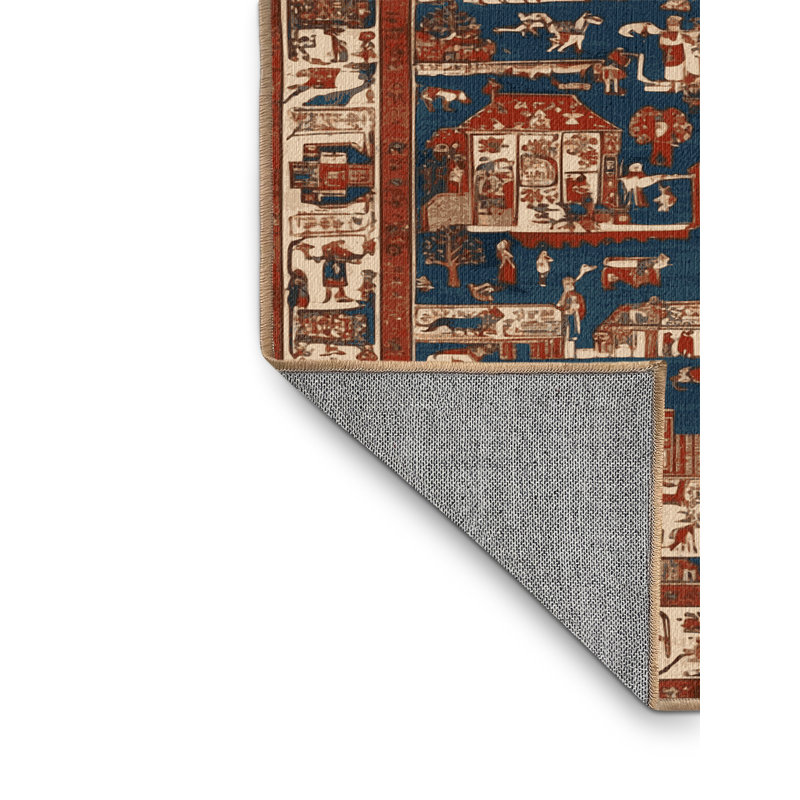 Tapis brun turc lavable à la machine, Carré 3 pi