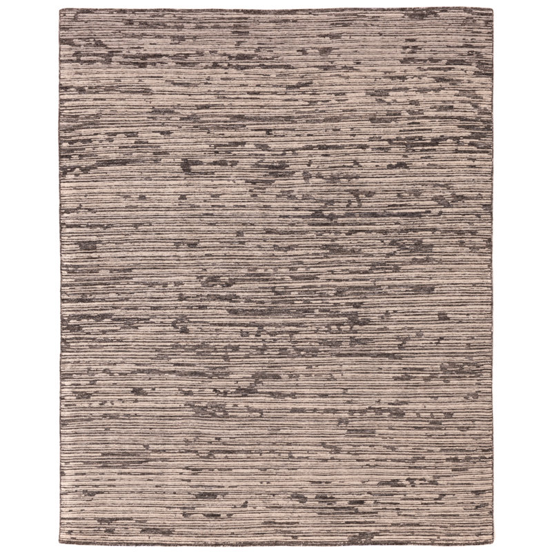 Paras Hand Knotted Khaki Area Rug, Rectangle 12' x 15'