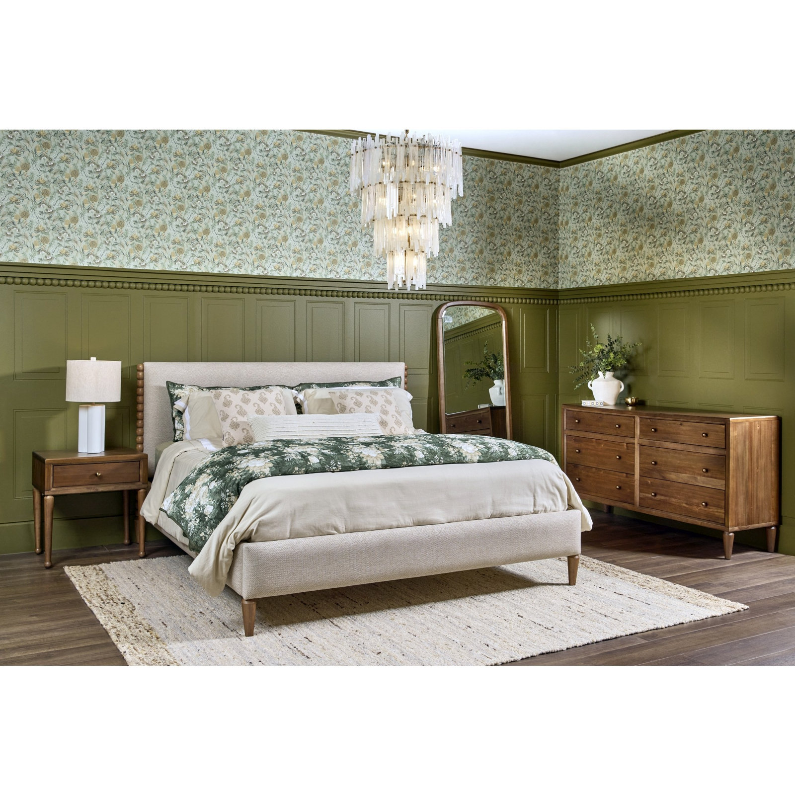 August Upholstered Platform Bed, King
