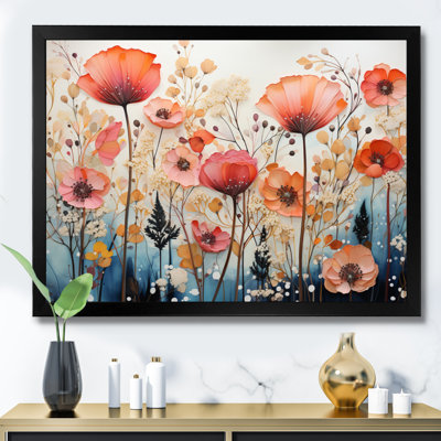 «Coral Whimsical Botanical Wilds I», reproduction